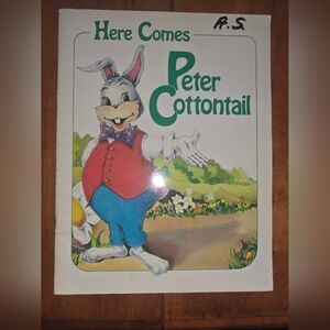 Here Comes Peter Cottontail - Vintage 1980 Ideal's  Easter Soft Cover Book Rare
